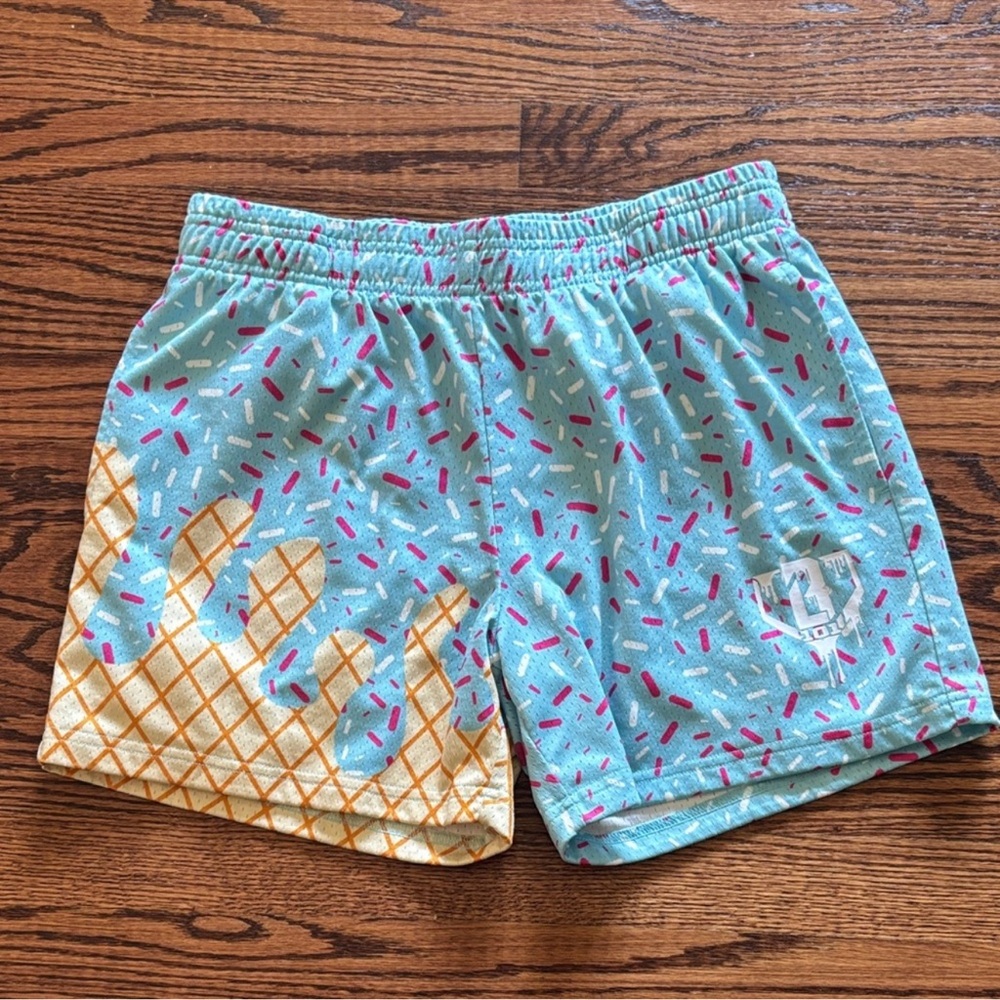 Baseball Lifestyle 101 Men’s Ice Cream Shorts Cotton Candy, Size Small